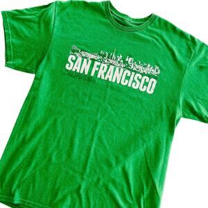 Vintage Tee San Francisco California Spellout Large LGBTQ Retro Screenprint